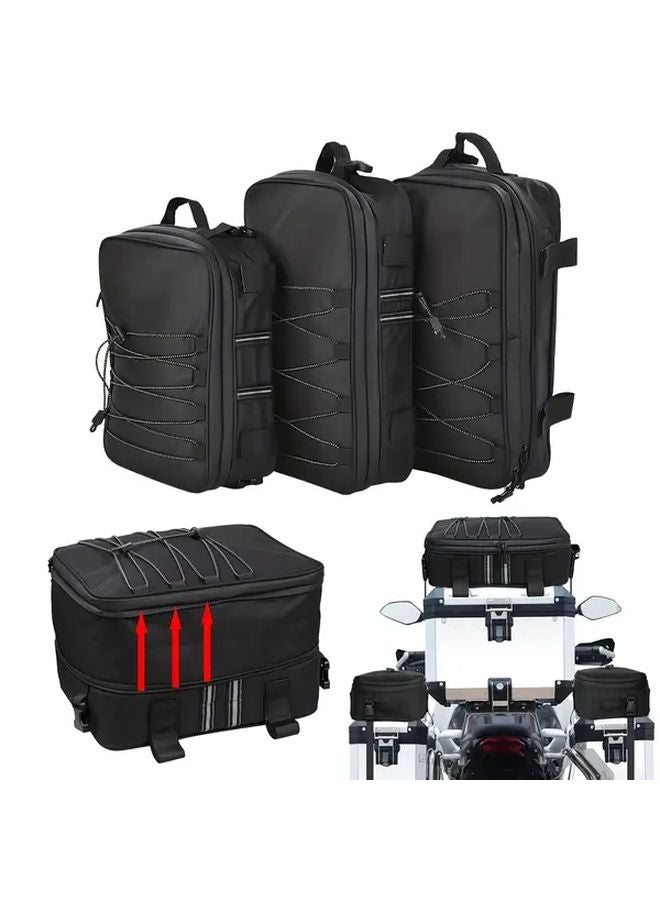 مجموعة أمتعة دراجة نارية: حقيبة علوية وحقيبتان جانبيتان بدون شعار لـ BMW R1200GS R1250GS - Image 1